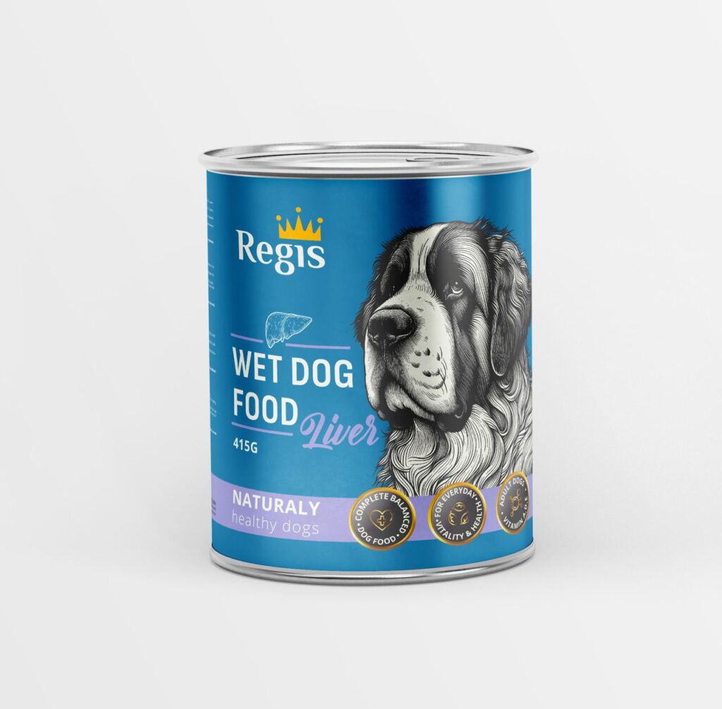 Вологий корм для собак з печінкою, Regis, 415г